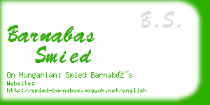 barnabas smied business card